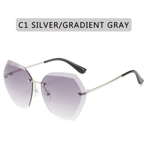 Vintage Rimless Pilot Sunglasses